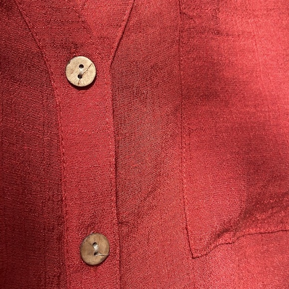 Button Down Shirt- rusty orange - Picture 4 of 8